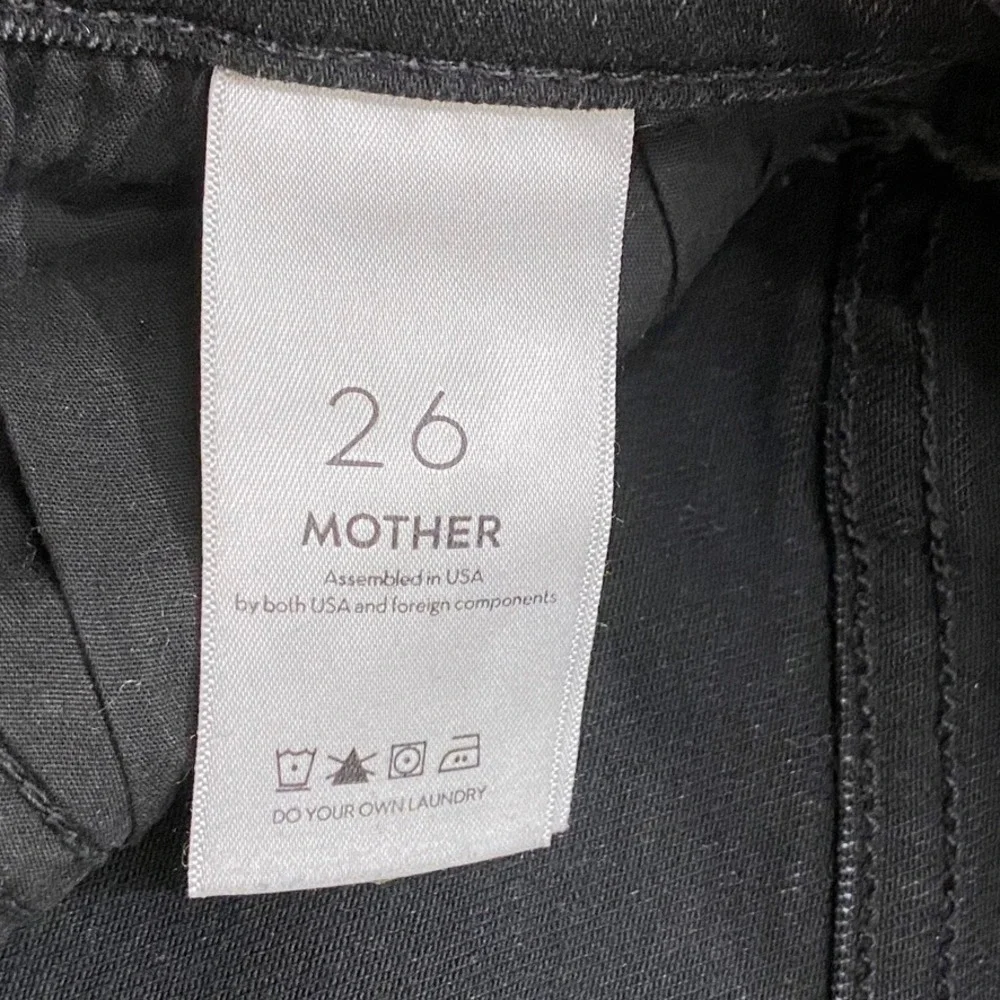 MOTHER The Pixie Dazzler Ankle Fray Jeans Night Shadow Off Duty Edgy Urban Retro